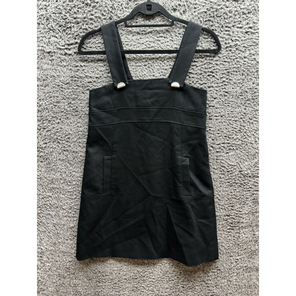 Ba&sh Garance Pinafore Sleeveless Mini Dress Black Womens Size 0